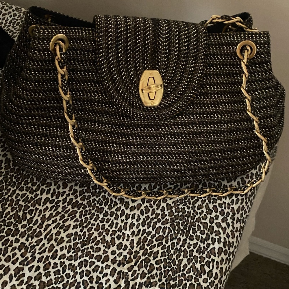Beautiful gold woven purse